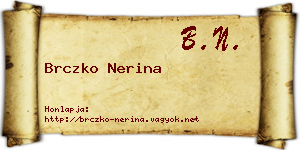 Brczko Nerina névjegykártya